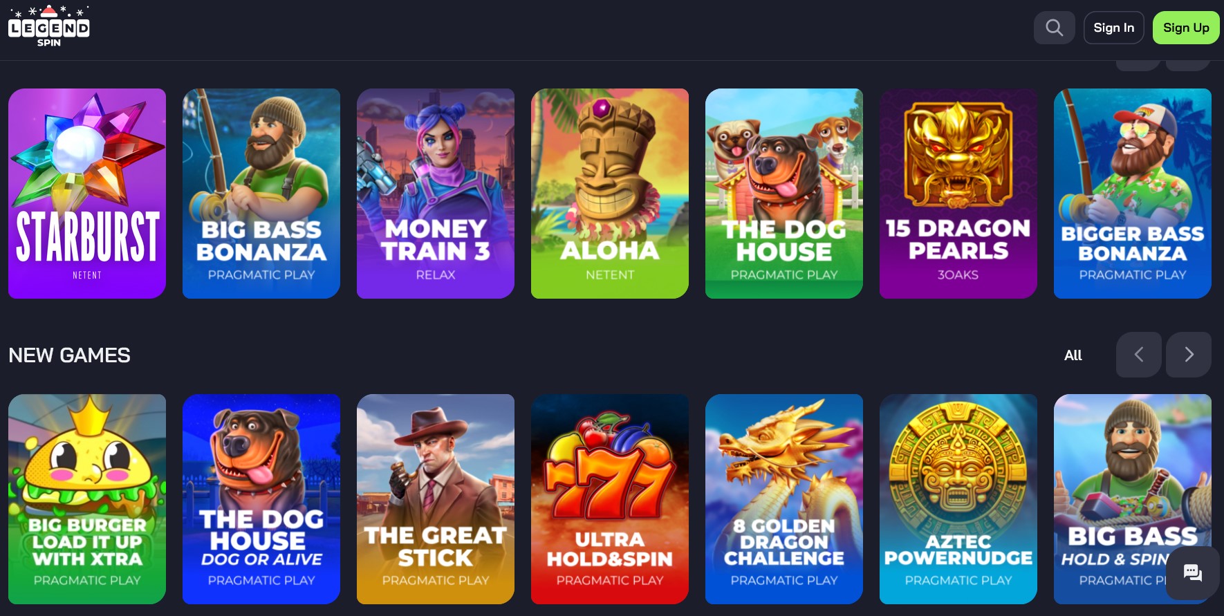 Legendspin Démo : tester plus de 6 000 jeux gratuitement