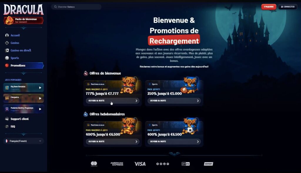 dracula casino bonus