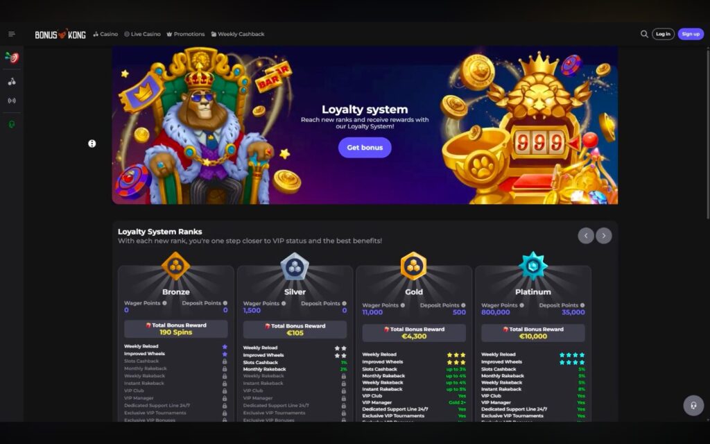 bonus kong casino