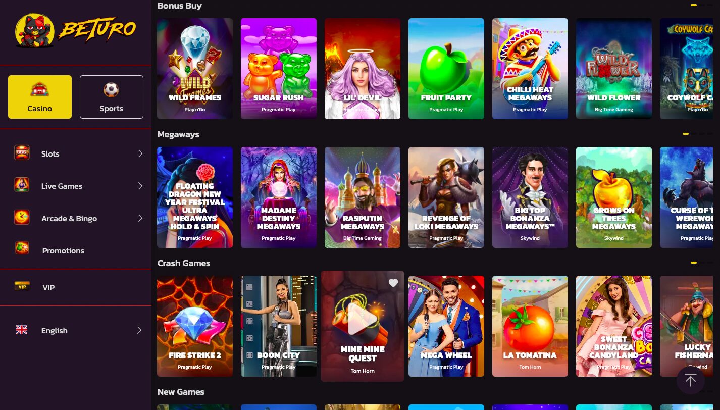 Beturo Casino – Test Complet & Bonus de 150%