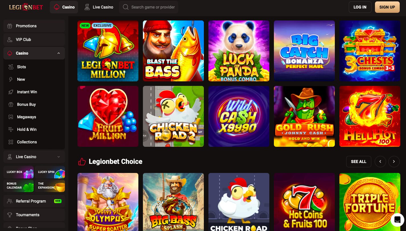 Legionbet Casino – Casino & Paris Sportifs avec Bonus