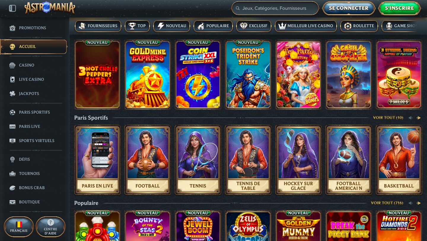 Astromania Casino – Bonus Cosmique & Machines Spatiales