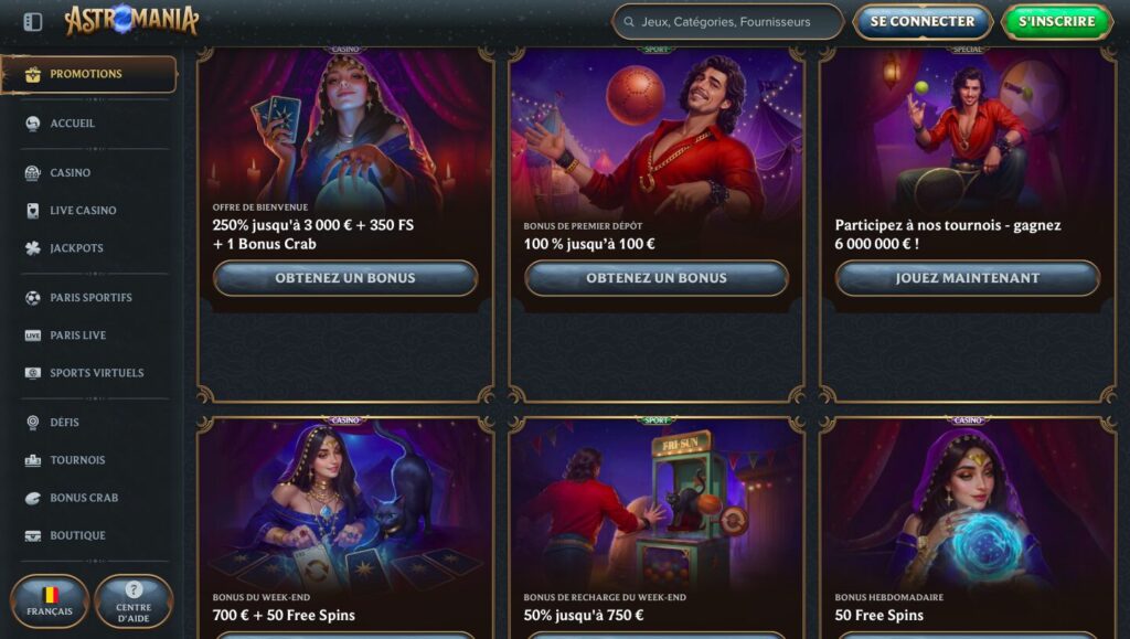 astromania casino bonus bienvenu