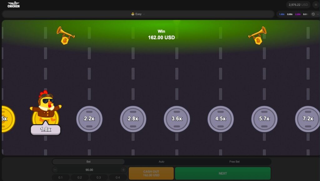 pilot chicken jeu casino