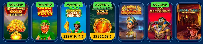 Catalogue de jeux SG Casino