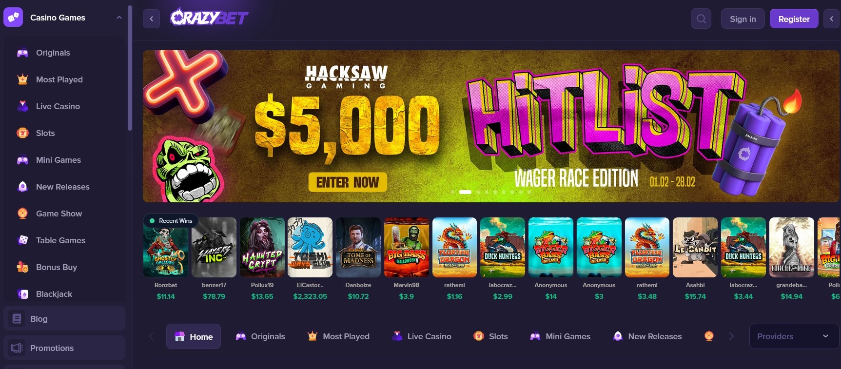 Crazybet Casino : Avis des joueurs, bonus et test du retrait