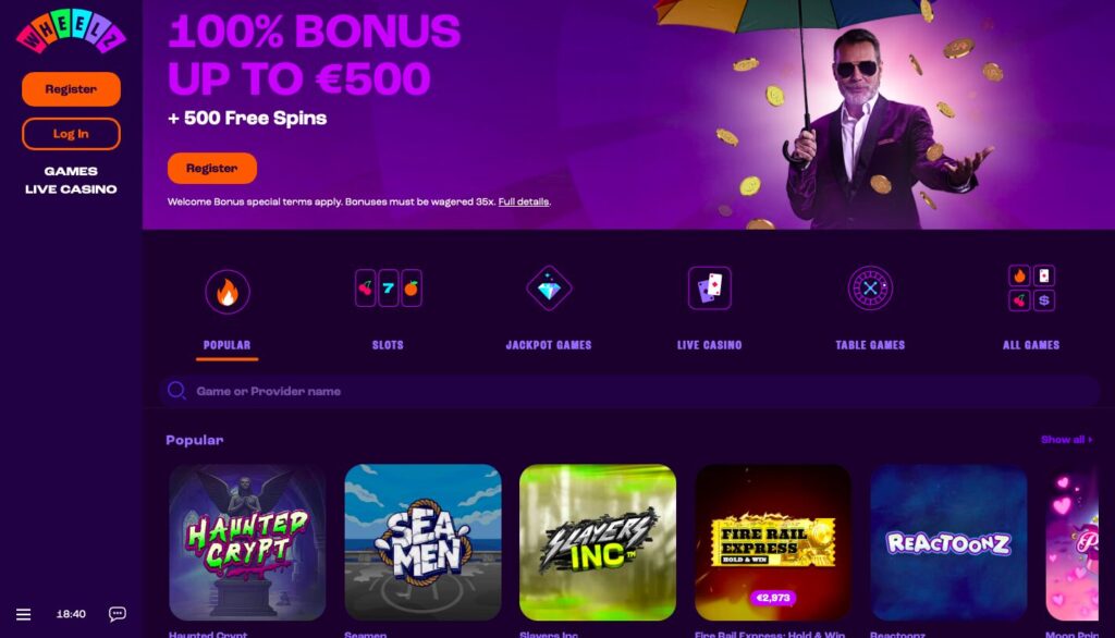 wheelz casino bonus